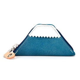 Agility affa "FUJI Coin Case" Mt. Fuji Coin Purse, Genuine Leather, FUJIYAMA mt.fuji Genuine Leather, Souvenir, Gift, Present, Turquoise
