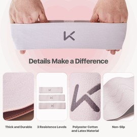 KEEP Booty Bands for Women,Leg Bands for Working Out,3 Sizes are Available,Premium Natural Latex,120 lbs max,Squat Bands，Resistance Bands for Legs,Fabric Resistance Bands for Working Out,Hip Bands