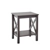 ClosetMaid 3905 X-Frame Design Side or End Table with Shelf,