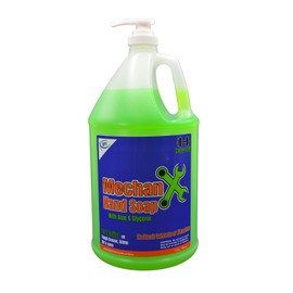 DPI MechanX Hand Soap, heavy duty, non abrasive, fast acting on grease, grime, and dirt. Gentle on hands, non drying or chapping for everyday use.. 1 Gallon with pump