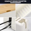 TOPBATHY Cable Management Box Large: Wooden Style Cable Organizer Box