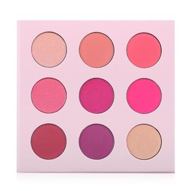 MQPALZKD Paleta de sombras ojos 9 colores con efecto flor melocotón y acabado mate perla rosa                                                         