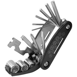 Musiin 13-in-1 Guitar Multi-Tool, Portable Tool for Acoustic Guitar, Bass, Comes with 6 Sizes of Folding Allen Wrenches, Screwdriver, Three Sizes of Socket Wrenches and Other Tools