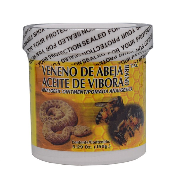 Veneno de Abeja Aceite de Vibora. Paraben-Free Analgesic Topical Ointment. 5 oz