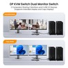 4K@120Hz KVM Switch 2 Monitors 2 Computers, 8K@60Hz DisplayPort Dual