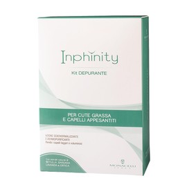 Monacelli Set Inphinity Entferner für fettige Haut und beschwertes Haar, enthält: Cleansing Cream 250 ml, Haarmaske 200 ml und Calming 125 ml
