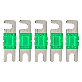 The Wires Zone Nickel Plated Inline 120 Amp Mini ANL Power Wire Fuse (5 Pack) 120A