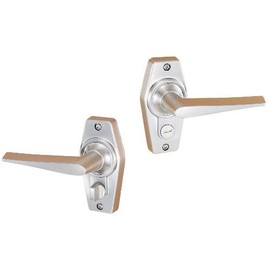 Kawaguchi Giken Home Lever Partition Lock, Backset, 2.4 inches (60 mm), Nickel