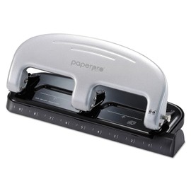 Paperpro-Bostitch 2220 inPRESS 3-Hole Punch, 20-Sheet Capacity, Black/Silver