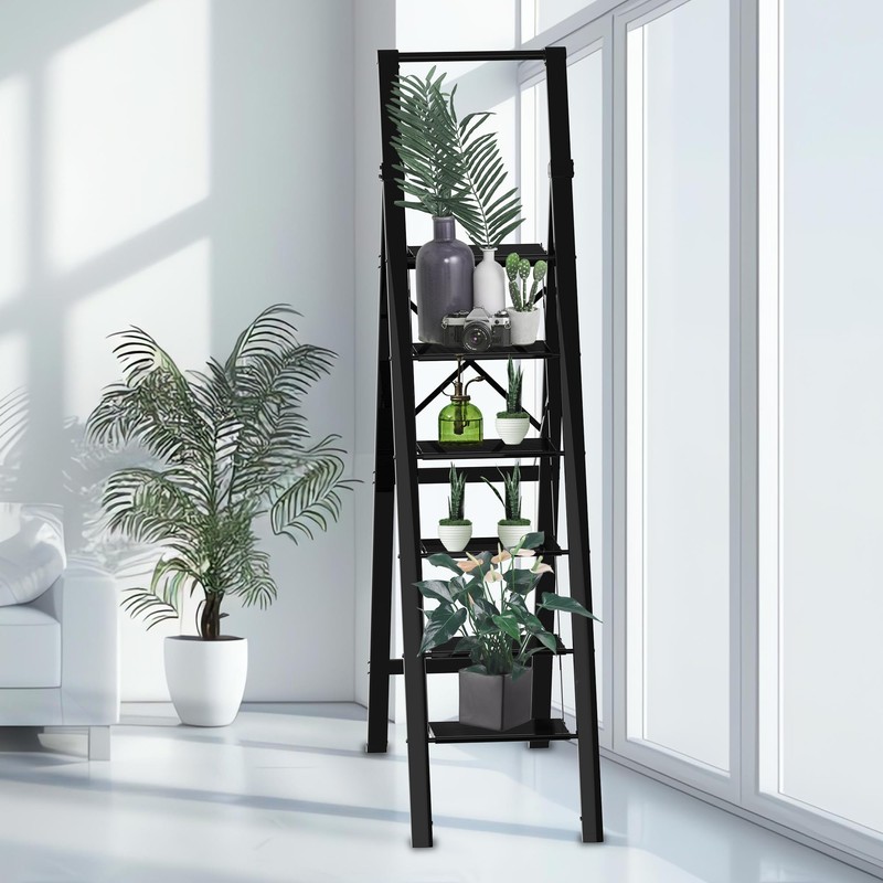 6 Step Ladder, Portable Step Ladder with Handrails, Folding Step