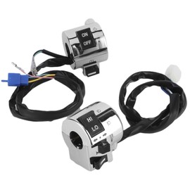 Motorcycle Handlebar Switch, Pair Switch Control Button for 1 Inch Handlebar Turn Signal Headlight Horn 25mm Universal