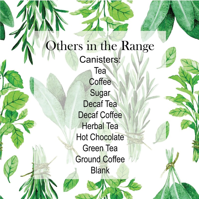 Purely Home Kitchen Herbs Tea Storage Canister - White &
