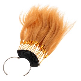 Beavorty Natural Human Hair Color Sample Rings Set for Salon Testing and Styling Training Realistic Shades for Hair Dye Practice and Color Selection