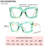bullabulling Readers Oversized Square Blue Light Blocking Reading Glasses for