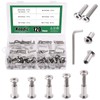 Keadic 121 Pcs M6 x16/20/25/30/35mm Socket Cap Bolts Barrel Nuts