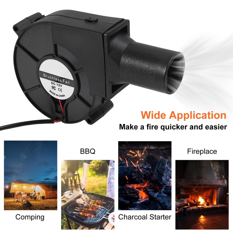 97mm x 33mm BBQ Fan 12V Blower with 110V/120V Variable