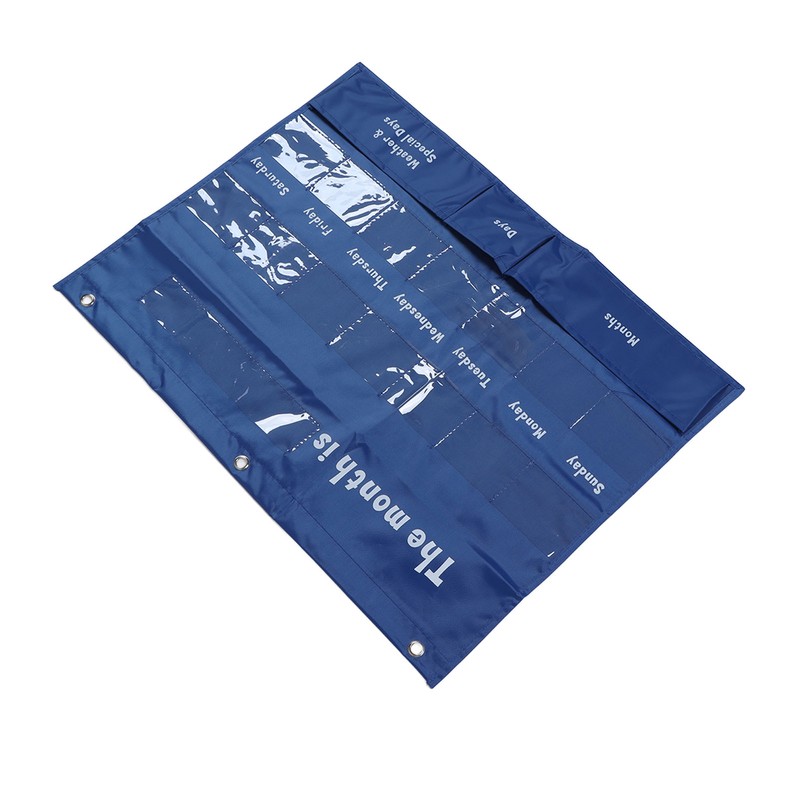 Elementary Weekly Calendar with Weather Pocket Learning Chart for Classroom