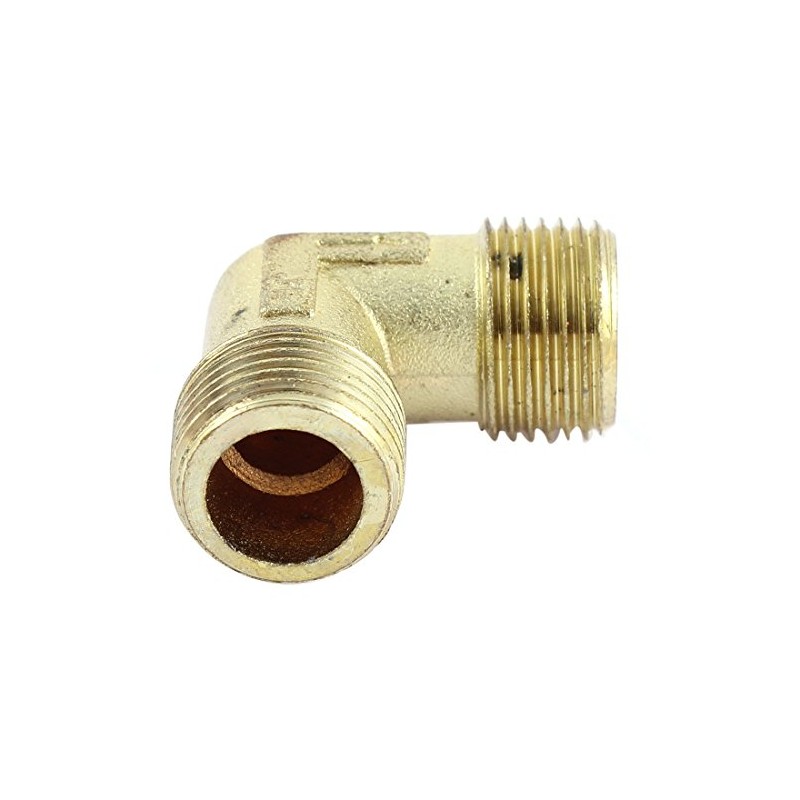 Sourcingmap Air Compressor 3/8 BSP M/M Thread 90 Degree Joint