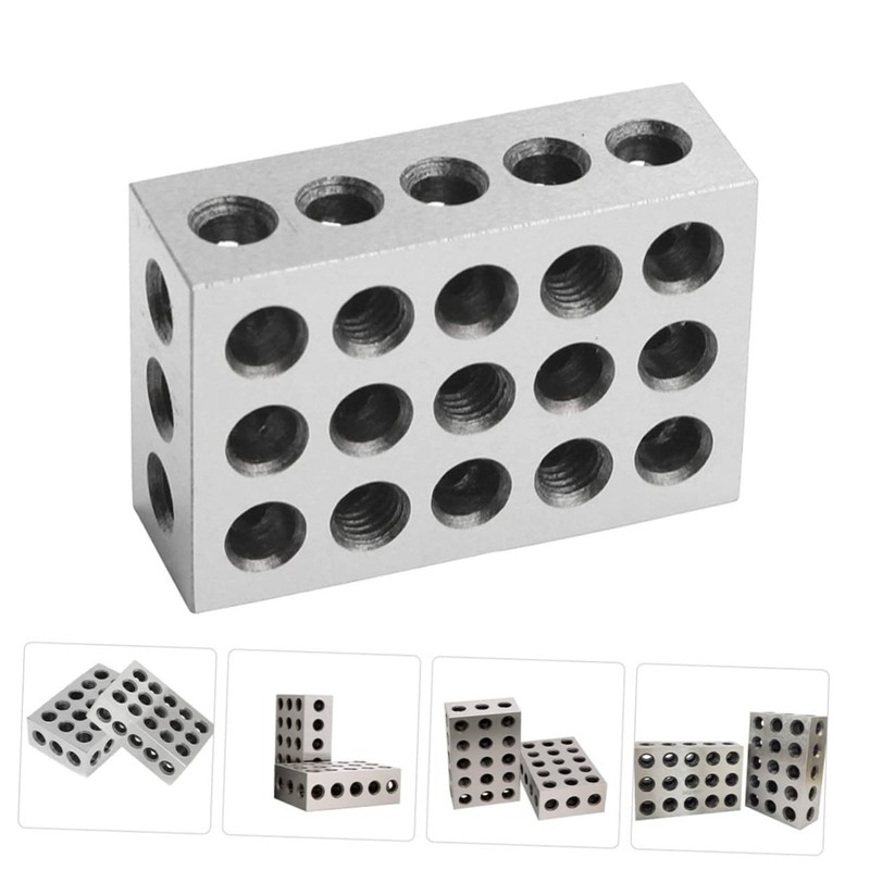 jojofuny 23hole Milling Machine Vise Parallel Pad Flat Contours Block