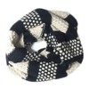 aesthetinc Chunky Stripe and Dot Pattern Knit Infinity Loop Scarf
