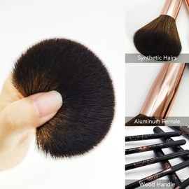 NIZIYI Make-up-Pinsel, professionelles 11-teiliges Make-up-Pinsel-Set, hochwertige synthetische Grundierung, Highlight-Puder, Concealer, Lidschatten, Rouge, Augenbrauenpinsel, Schwamm, Pinzette