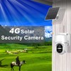 4G LTE Cellular Solar Security Camera Wireless Outdoor, Battery Powered