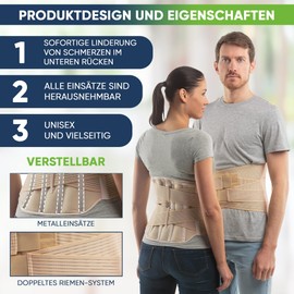 Back Support Belt & Back Brace for Men and Women Lumbar Support Back Pain Orthopaedic Support Belt Lumbar Spine Size 4 Skin