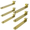 Neevolve Floating Shelf Bracket, 10 Inch 6PACK Gold Heavy Duty