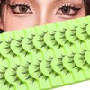 outopen Manga Lashes Natural Look Wispy Fluffy Asian Cosplay Eyelashes