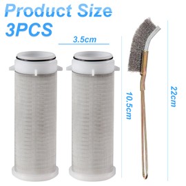 PLATEYTR 3 Piece Faucet Water Filter, Includes 1 Cleaning Brush and 2 Filters, Reverse Osmosis Water Filter, Water Filter System for Faucet Filtration