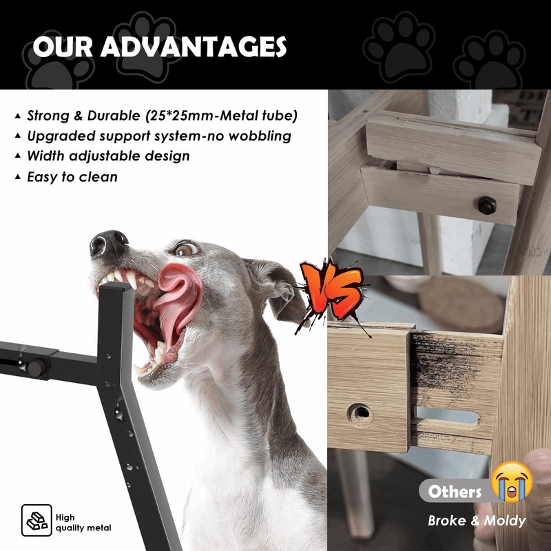 SHAINFUN Raised Dog Bowl Stand for Large Dogs 11" Height