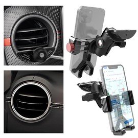 KOQEIEY - Soporte de teléfono de aluminio para Jeep Wrangler JL y Gladiator JT (2018-2023) y Sahara, soporte de teléfono celular con adaptador de cabeza de bola de rotación de 360° compatible con
