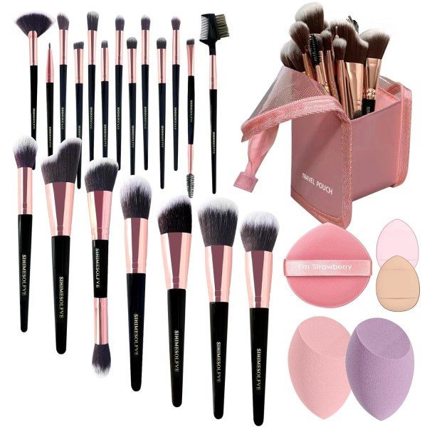 SIHIMESOLFVE Makeup Brush 15Pcs Eye And Face Professional Set, makeup