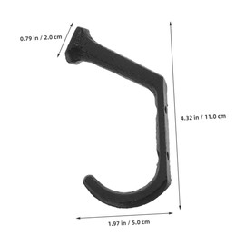 Operitacx 3pcs Heavy Duty Rustic Cast Iron Hooks Vintage Farmhouse Wall Mount Coat Hanger for Coats Hats Towels and Bags Decorative Entryway and Garden Hooks