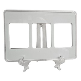 Generic Premium Acrylic Coin Display Storage Case for 3 American Silver Eagles - Includes 3 Certified Slab Holders with 40mm Translucent Inserts, Clear