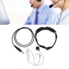 Throat Mic Headset,Air Acoustic Tube Earpiece Heavy Duty Universal,Military Grade