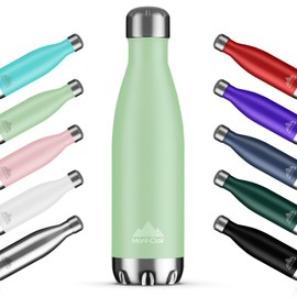 Mont-Clair H2O Stainless Steel Water Bottle, Vacuum insulated - BPA Free, 12h Hot & 24h Cold Drinks, Metal Water Bottle 750ML Leakproof, Ideal for Adult, Kids, Running - Light Green