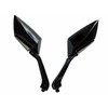 MotorToGo Compatible 1Pair Black Mini Motorcycle Mirrors for 2014 Harley-Davidson