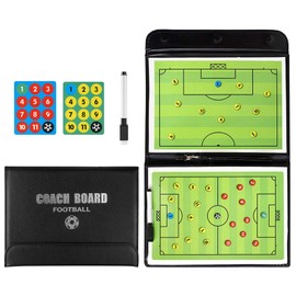 VolksRose Soccer Coaching Board, Soccer Tactics Board with Magnets and Marker Pen, Magnetic Soccer Coach Board, Soccer Dry Erase Coaching Board Coaches Clipboard, Coach Training Equipment Coach Gift