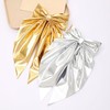 2Pcs Hair Bows for Women, Gold Silver Big Bow Hair