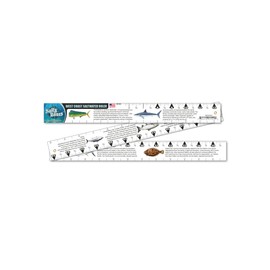 Salty Bones West Coast ID Saltwater 36" Folding Fishing Ruler - Made in The USA - Newest Version