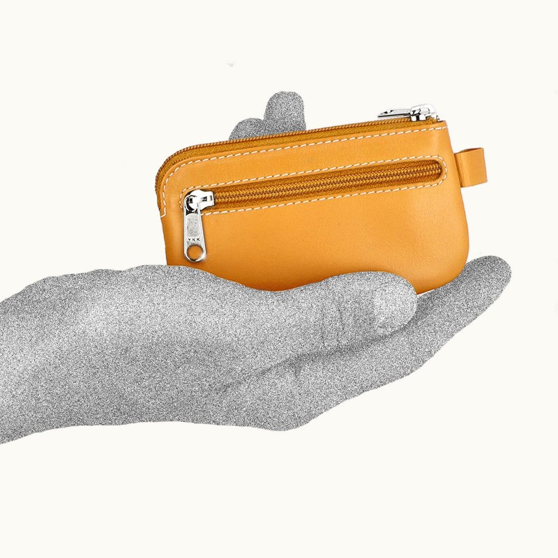 MANAGE Leather Key Case with Coin Compartment and Key Ring