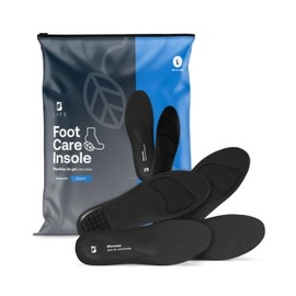 2 Pares de Plantillas de Gel Unisex y Recortables, Plantillas Auxiliares en Reducir Fatiga, Almohadilla para Pies Adaptable a Cualquier Zapato. Foot Care Insole B Life (L)