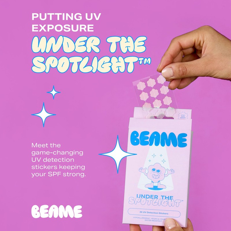 BEAME Under The Spotlight™ UV Detection Stickers — Sun Smart