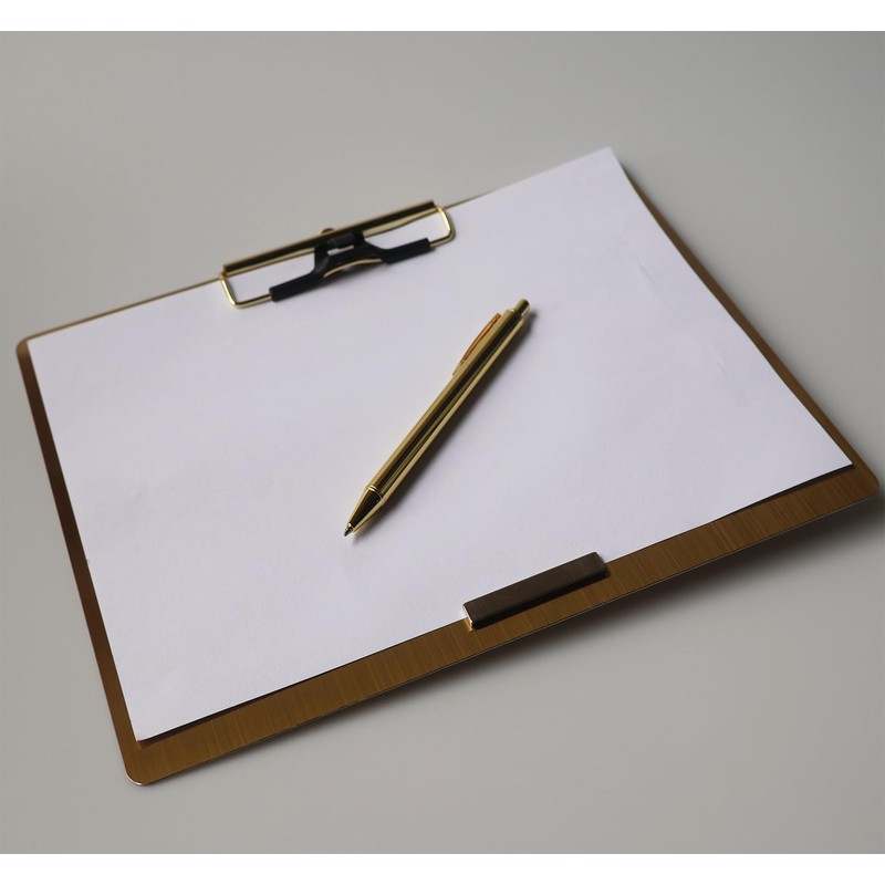 Stainless Steel Magnetic Clipboard with Pen - Multiple Sizes, Magnetic