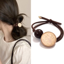 Natunofu Hair Elastic, Stylish, Adult, Simple, Hair Elastic, Stylish, Hair Accessories, Decoration, Stylish, Adult, Fashionable, Elastic, Women's Hair Ornament, Cute Hair Tie, Bun, Fashionable, Black, Hair Tie, Bun, Korean Style, Simple, Plain, Elegant, Accessory