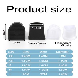 10 Pairs Heel Caps Protectors for High Shoes,Durable Heel Tips Covers (5 Sizes), Non-Slip Heel Stoppers for Grass, Mud & Gravel,Save Your High Heels from Wear & Tear