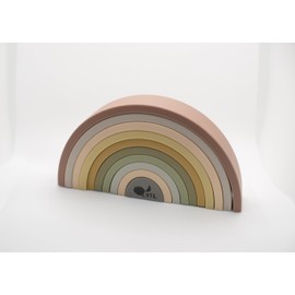 LYTL Rainbow Stacking Toy - Silicone Montessori Teething Toy for Toddlers & Childrens Development - Open-Ended & Sensory, Imagination & Fine Motor Skills