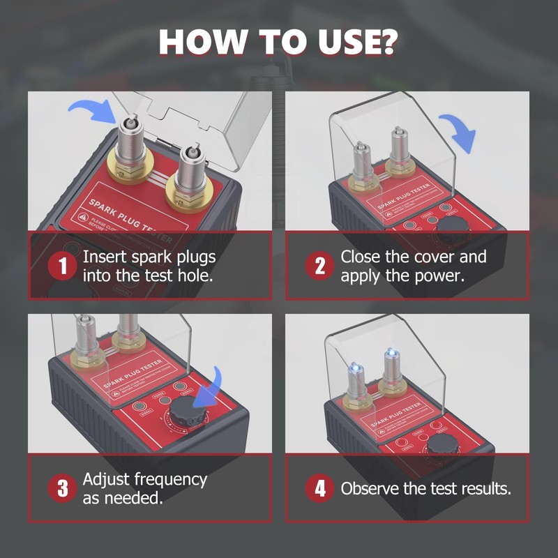 MRCARTOOL Spark Plug Tester Car Spark Plug Tester with Adjustable