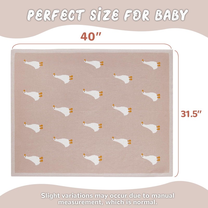 Receiving Baby Blanket,100% Luxury Cotton Knit Baby Blanket,Lightweight Cozy Neutral